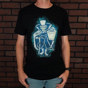 Hatbox Ghost Color Changing Tee Shirt Haunted Mansion