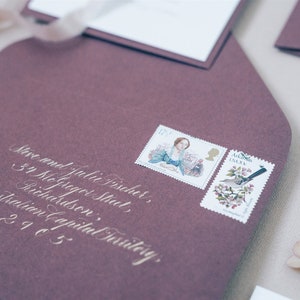 Handgeschreven aangepaste kalligrafie-enveloppen