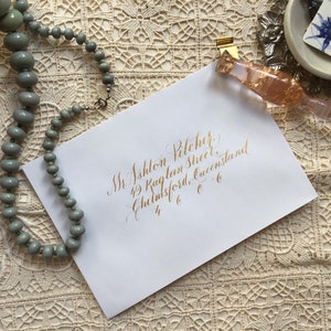 Handwritten Custom Calligraphy White Envelopes