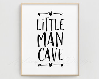 Little Man Cave Print: Boys Nursery Decor (Digital Download)