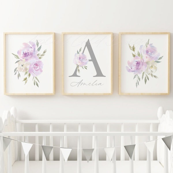 Purple Nursery Decor Etsy
