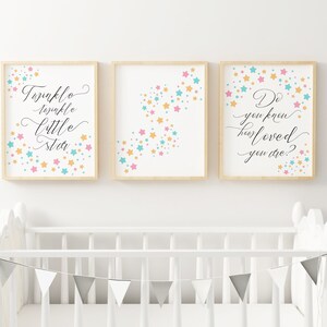 Twinkle Twinkle Little Star + BONUS PRINT - Nursery Printable Wall Art - Gender Neutral Nursery Decor