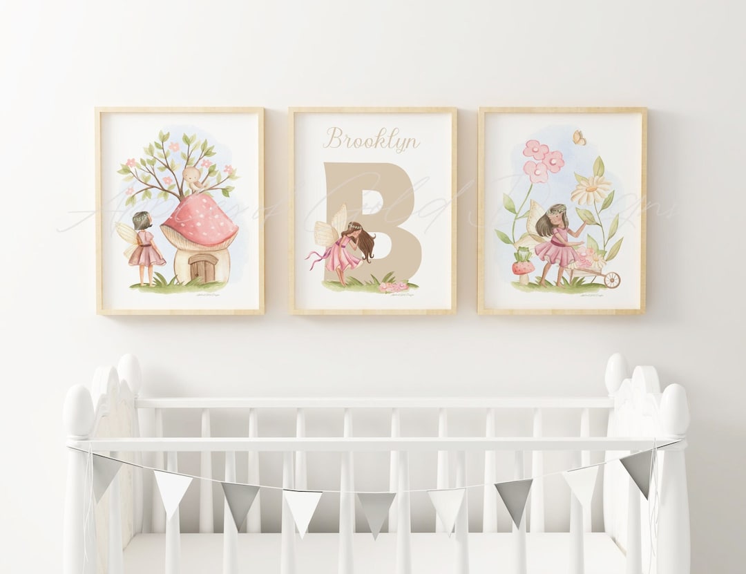 Personalized Fairy Garden Nursery Art: Custom Name Girl Room Decor ...