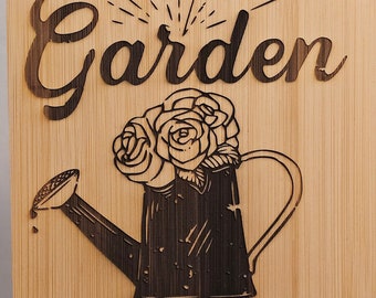 Garden Inspired Personalized Cutting Board, Décor, Housewarming Gift, Serving Board, Gift for Mom, Dad, Brother or Sister