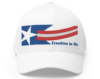 Freedominus Closed-Back Structured Cap (White)