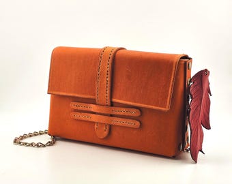 Unique, One of a Kind, Genuine Leather handmade Purse
