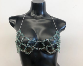 Customizable color beaded bra body chain Beach bikini body chain Women's and girls' jewelry