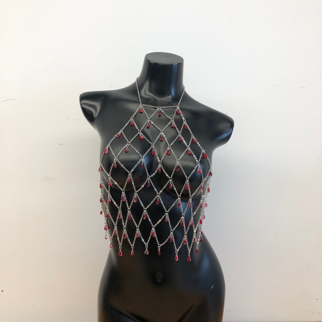 Exotic Ruby Pendant Body Chain, Body Chain Top Etsy