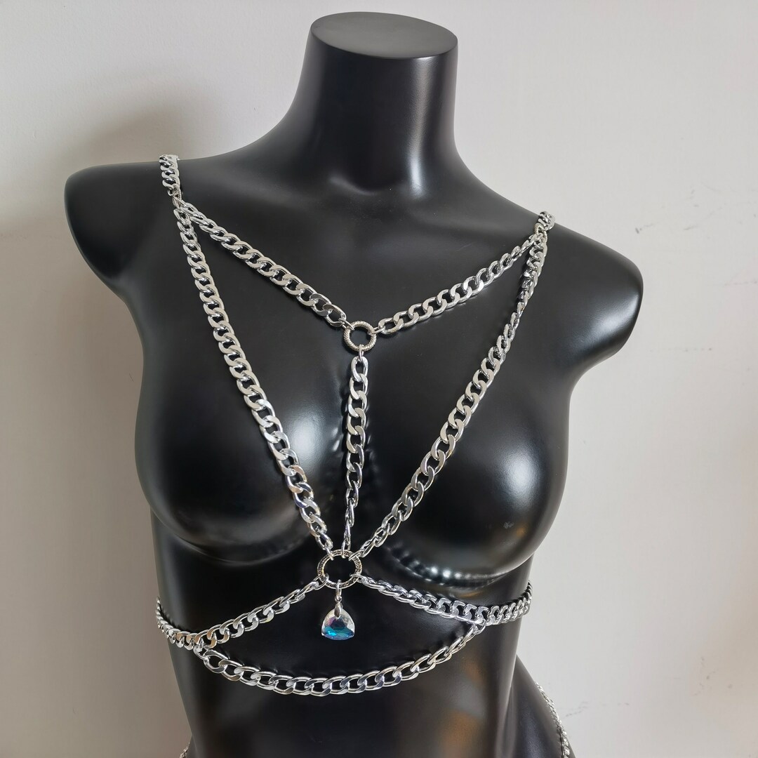 SILK SCARF CHAIN BRA TOP main image 0