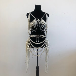 Gypsy Crystal Hollow Bra Chain Top Boob Harness Rhinestone Belly Dance  Festival