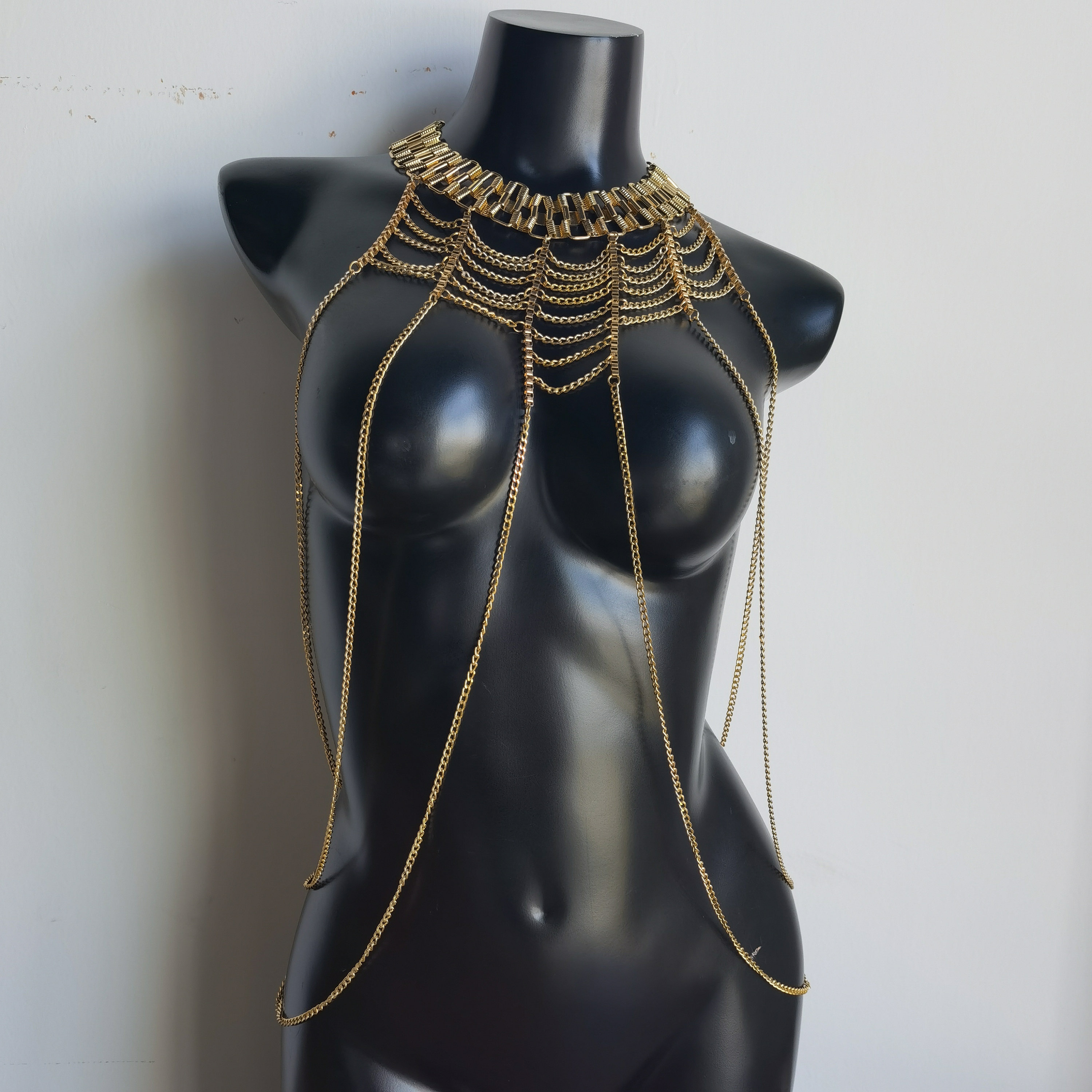 Gold Metal Body Chains / Body Chain Jewelry / Festive Jewelry / Body Chain  Necklaces 