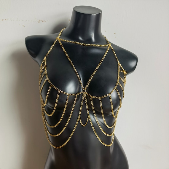Body Chain Bra/silver Chain Bra/body Jewelry/bra Jewelry/ Etsy Canada