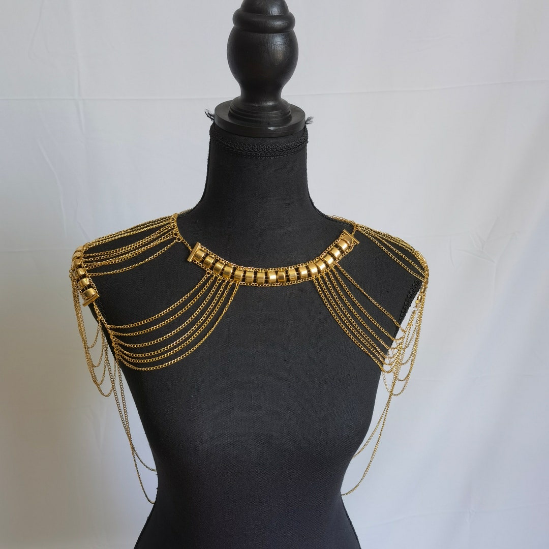 Golden Tassel Body Chain Body Chain Jewelry Shoulder Chain Etsy