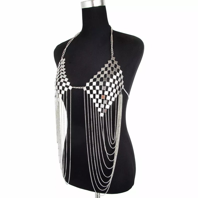 Body Chain Accessories Body Harness Bra Harness Bra Etsy