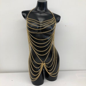 Bra Chain/ Bra Body Chain Vest//Gold Bra Chain/Body Chain/Body Jewelry/ Beach Jewelry