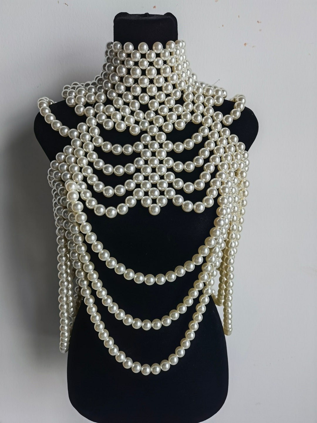 Oversized Pearl Body Jewelry Large Pearl Body Chain Pearl Body