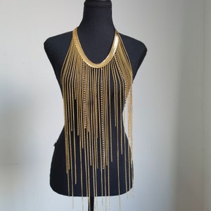 Full body chain OMEGA diamond tassel, silver chain necklace, evening dress decoration, full body chain, dance clothes