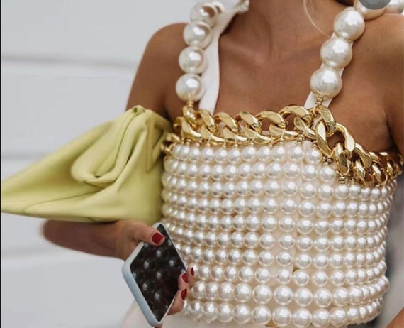 DIY Pearl Beaded Bralette - Vintage Style