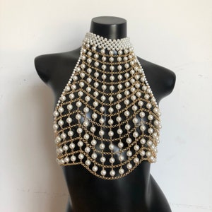Buy CCbodily Pearl Body Chain Bra - Fashion Shoulder Necklaces Bra