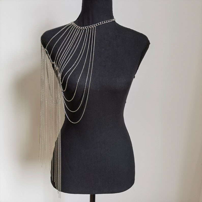 Gold Shoulder Chain Shoulder Necklace Body Chain Tassel Etsy