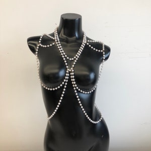 Pearl Body Chain Bra - Fashion Shoulder Necklaces Bra Chain Body Jewelry