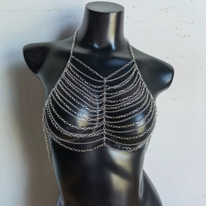 Festival Bra - Metal multilayer Bra - Bra Top - Body Chain - Body Jewelry - Rave outfit - Festival Bralette Chain