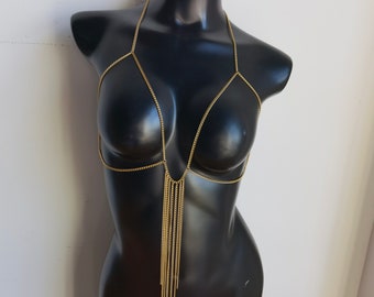 Gold Bra Body Chain