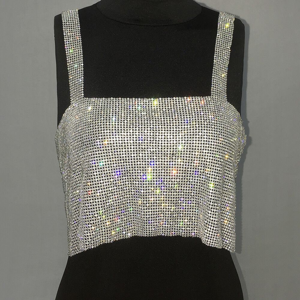 Sparkling Gold Metal Rhinestone Vest Body Jewelry Backless - Etsy