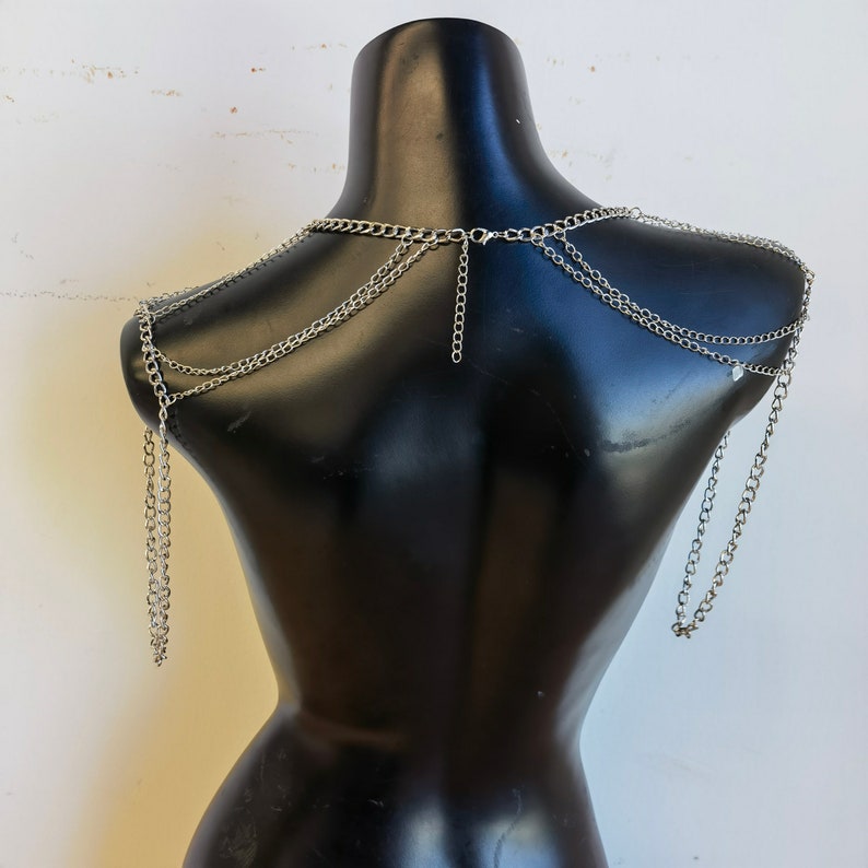 Body Chain, pearl shoulder chain image 6