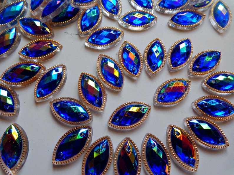 Horse eye shape hand stitch drill 7 \u00d7 15mm flat bottom acrylic rhinestone costume making jewelry embellishment jewelry making