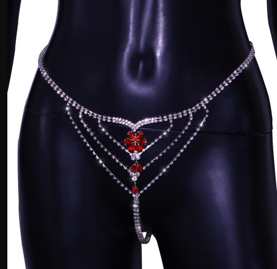 Sexy Bling Rhinestone Bra Chain Crystal Waist Belly Bikini Body Chain  Jewelry Rhinestone Non Piercing Red Nipple Body Chain for Women (Rhinestone  Chain) : : Clothing, Shoes & Accessories