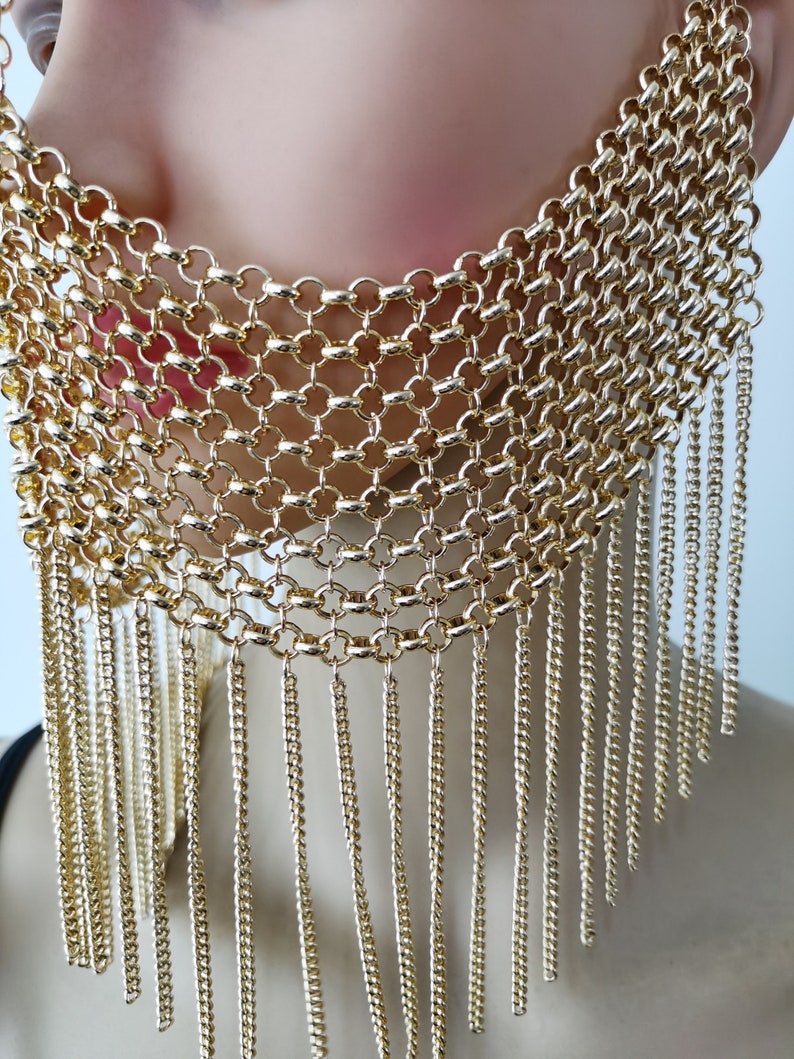 Gold Chain Mask Face Mask Burning Man Mask Headchain Etsy