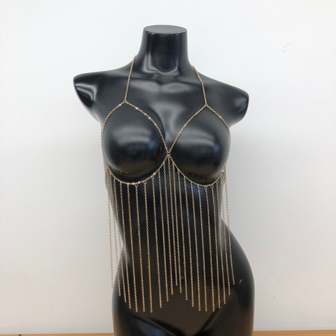Bra Chain/bra Body Chain/gold Bra Chain/body Chain/body Jewelry/beach ...