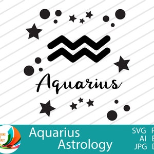 Verseau Star Signe SVG | Astrologie Zodiac SVG | Signes zodiacaux SVG | Cricut Cut Files svg | Signes astrologie svg | Zodiaque svg