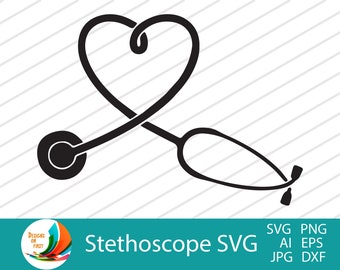 Stetoscopio Svg /Nurse Svg / Stetoscopio ClipArt / Cricut Cut Files / Doctor SVG /