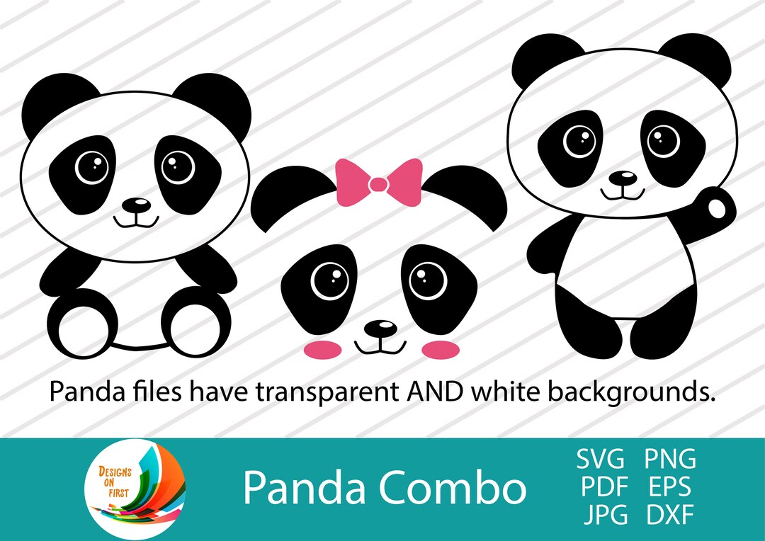 Panda SVG | Panda Bundle SVG | Cartoon Panda | /cute Panda SVG | Panda ...