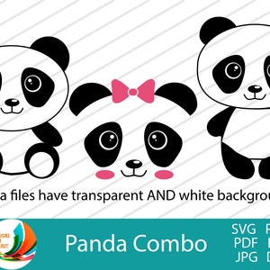 Panda SVG / Panda Bundle SVG / Cartoon Panda / /cute Panda SVG / Panda Clipart / Panda Cut File Cricut Svg