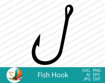 Fishing Hook Svg |Fish Hook Svg | Fishing Clip Art | Cricut Cut Files | Fishing Hook Vector