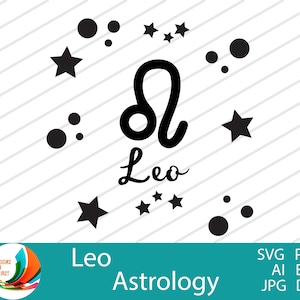 Leo Star Sign SVG | Astrology Zodiac SVG | Zodiac Signs SVG | Cricut Cut Files svg | Astrology Signs svg | Zodiac svg