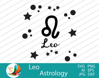 Leo Star Sign SVG | Astrology Zodiac SVG | Zodiac Signs SVG | Cricut Cut Files svg | Astrology Signs svg | Zodiac svg