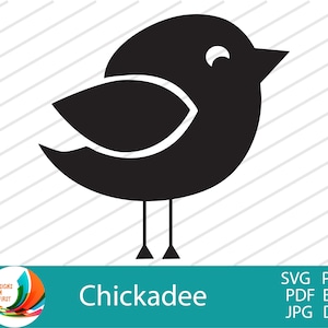Chickadee Little Bird SVG for Cricut and Silhouette | Chickadee Bird Clip Art | Bird Vinyl Image Dxf Png Eps Jpg Pdf