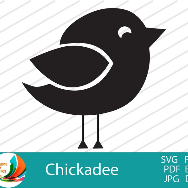 Chickadee Little Bird SVG for Cricut and Silhouette | Chickadee Bird Clip Art | Bird Vinyl Image Dxf Png Eps Jpg Pdf