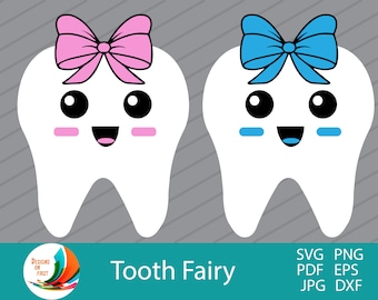 Hada dental SVG / Diente SVG / Hada de los dientes Clipart / Archivo cortado con corte de corte de dientes / Silueta hada de los dientes