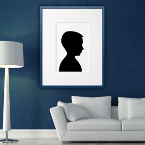 Custom Silhouette Portrait Child Silhouette Girl/Boy Silhouette Personalized Portrait Silhouette Portrait Nursery Silhouette image 3