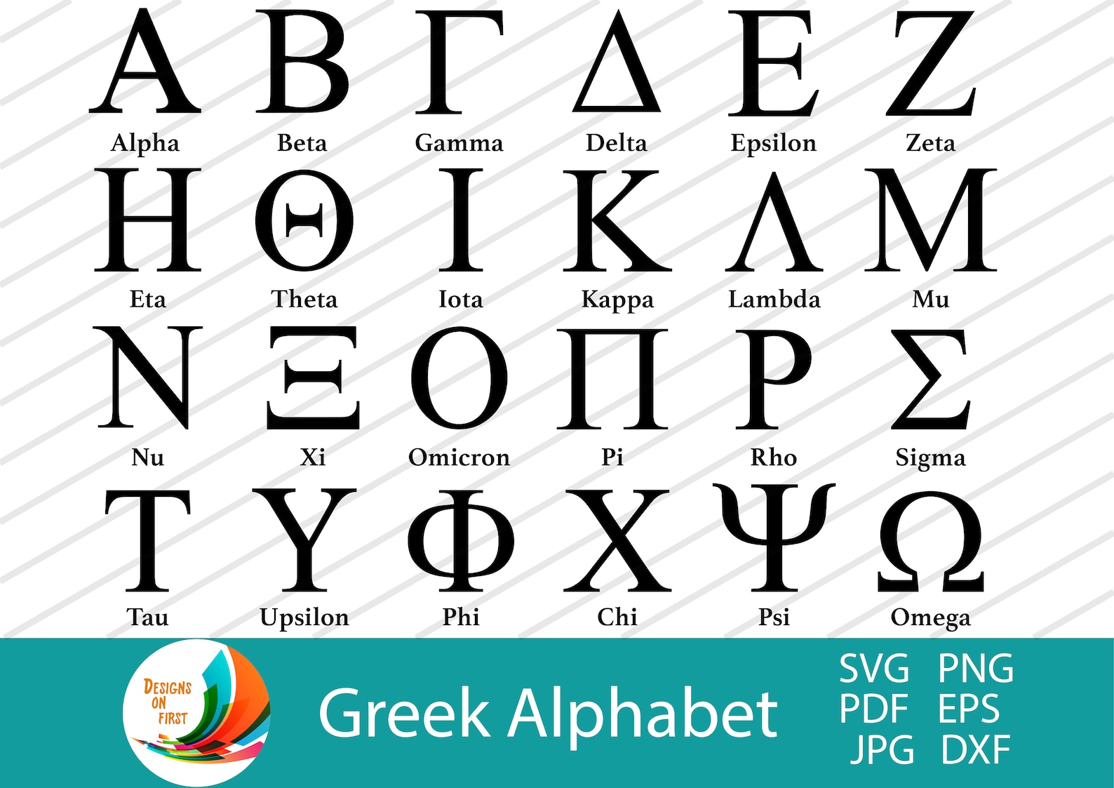 Greek Letters SVG Greek Alphabet SVG Sorority Letters SVG Etsy