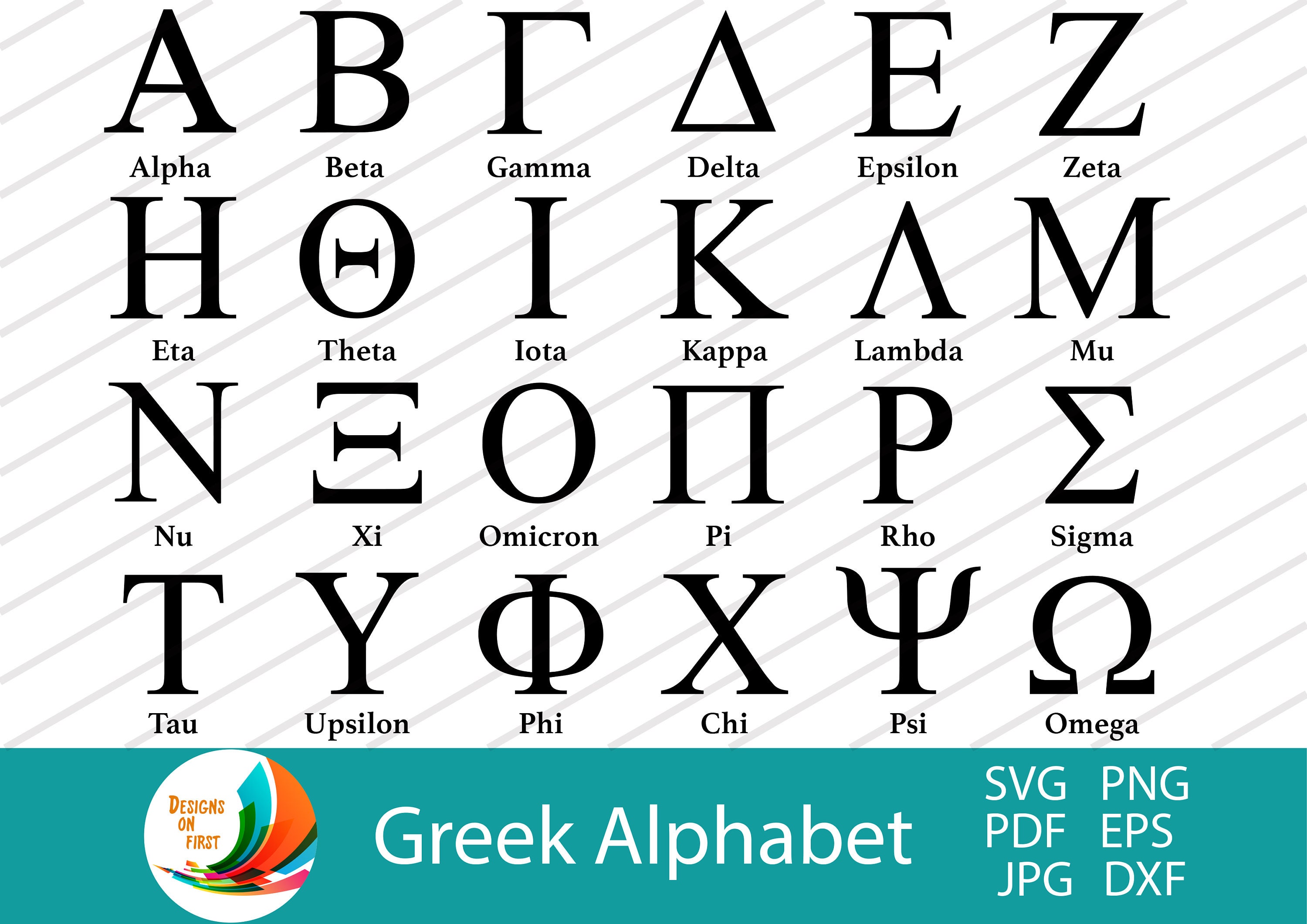Septieme Lettre De L Alphabet Grec Lettres grecques SVG Alphabet grec SVG Lettres de sororité - Etsy France