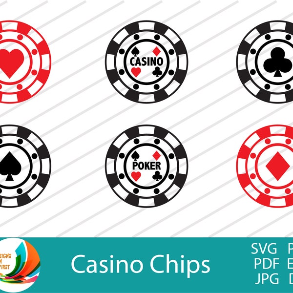 Casino Çhips Svg |Poker Chips Svg | Gamblijng Chips SVG | Cricut Silhouette Casino Chips |