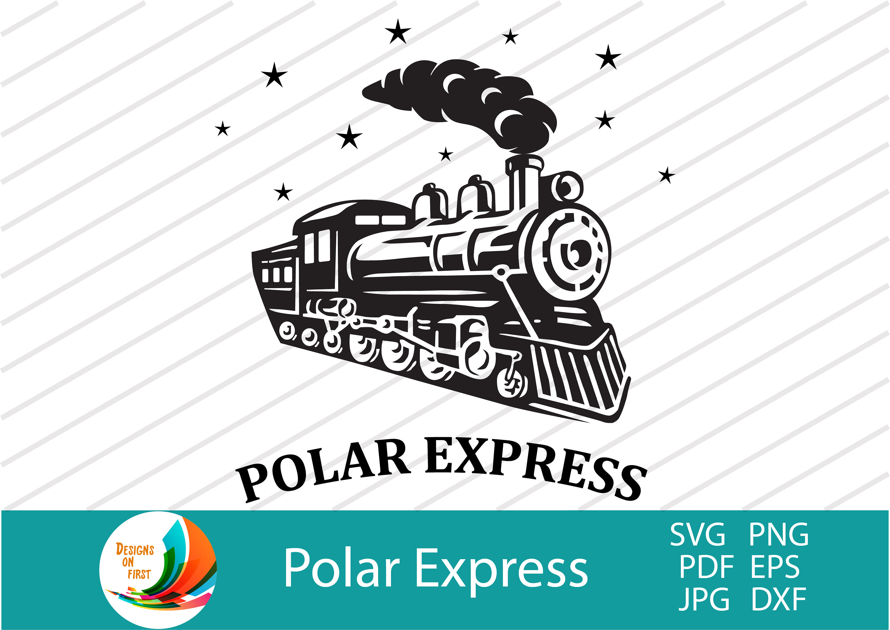 Polar Express Silhouette Clip Art