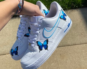 air force 1s with butterflies
