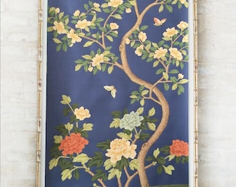 24" * 48" --Panele w stylu chinoiserie----Panele w stylu chinoiserie--Malowane ręcznie---Dzieło sztuki ściennej
